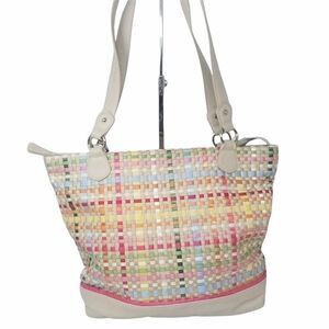 CROFT and BARROW SHOULDER BAG WOVEN RIBBON BAG.